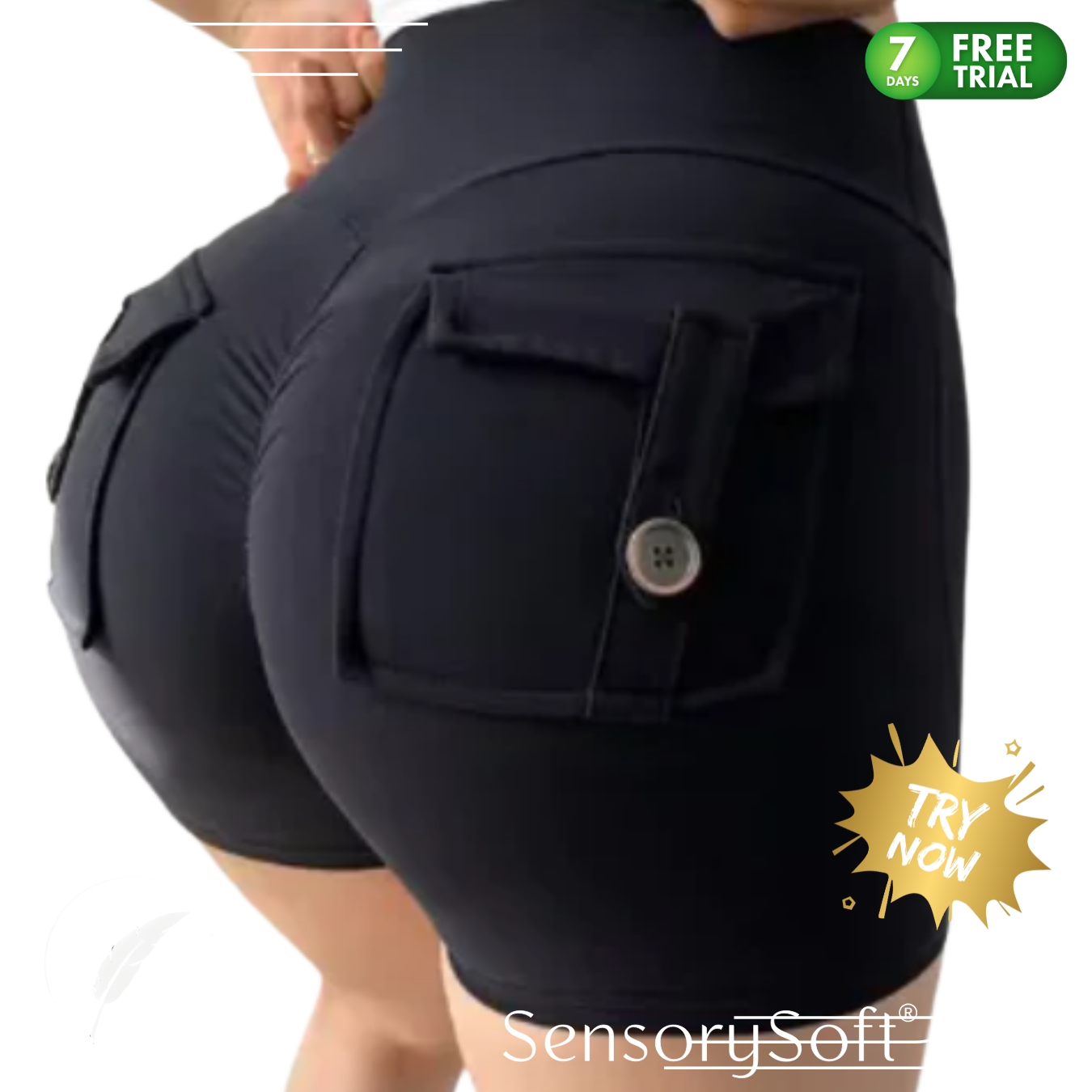 Cargo Pocket Design Fitness Shorts