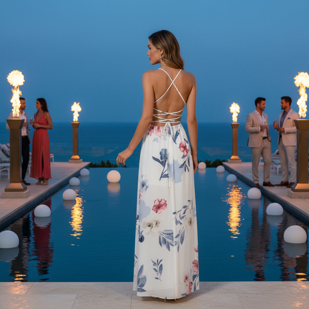 American Long Skirts and Printed Chiffon Dresses