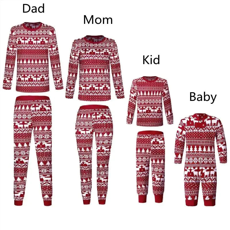 Family Look Winter Clothing Set-Christmas Matching PJ's