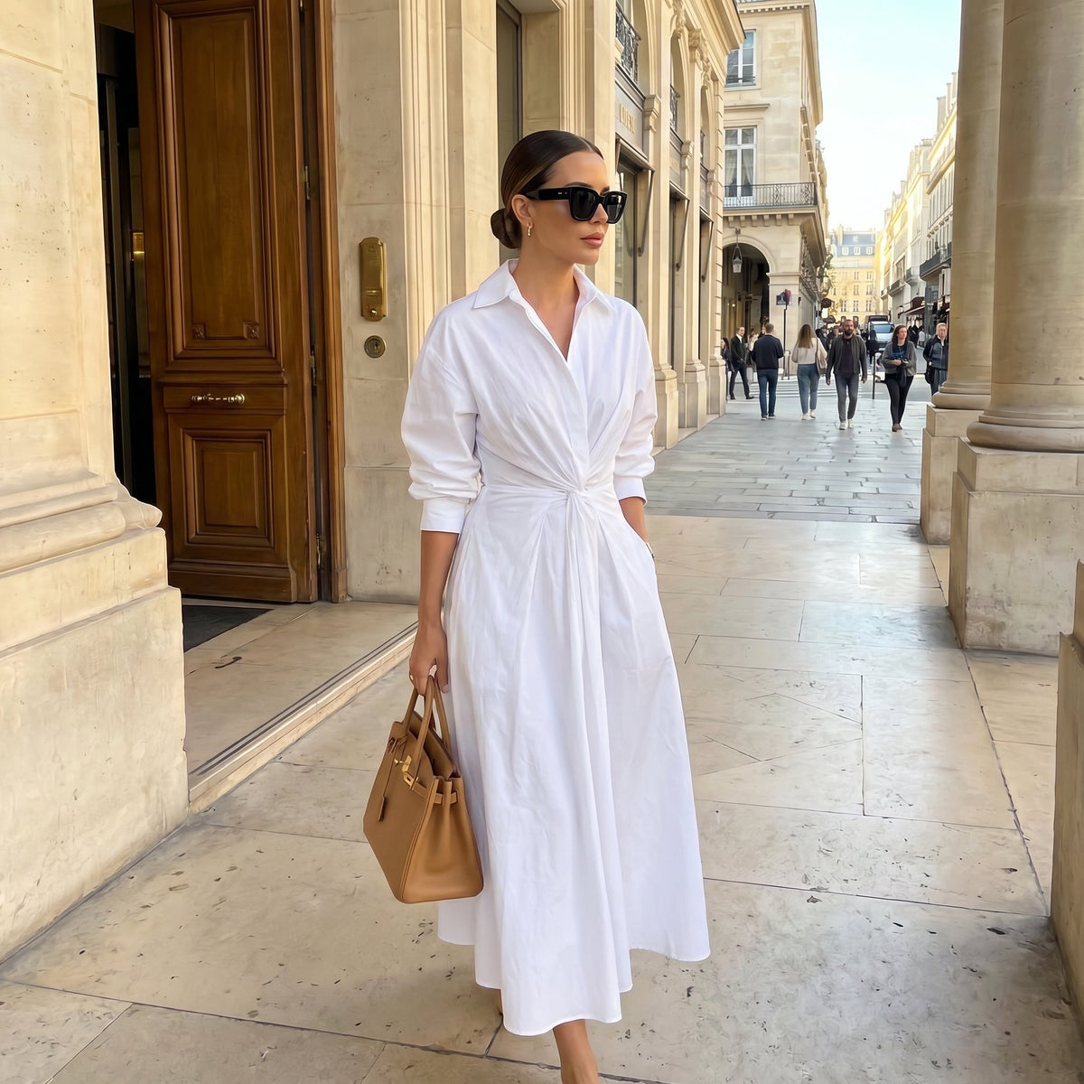 Élise Sculpted Shirt Dress