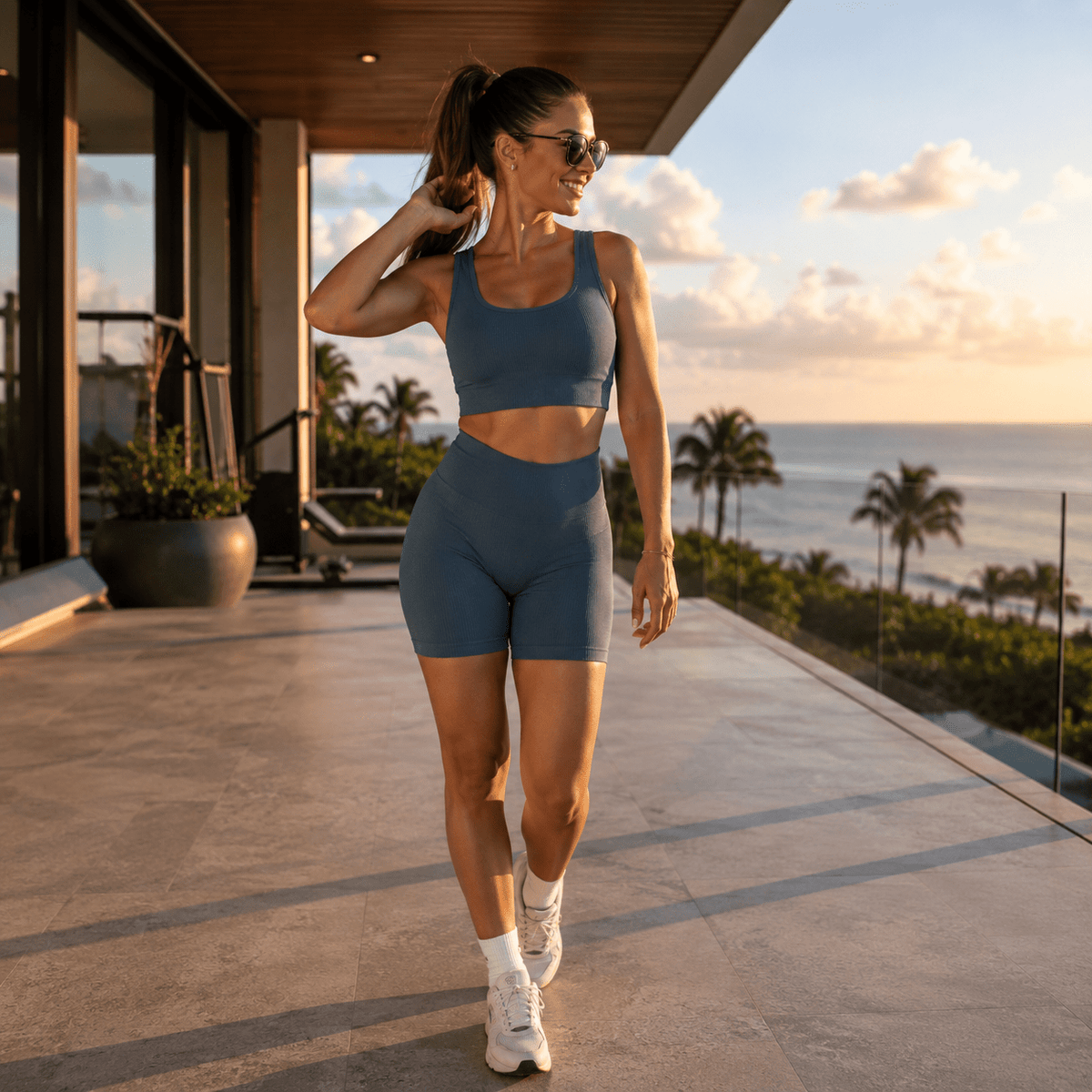 Quick-Dry Coastal Yoga Set