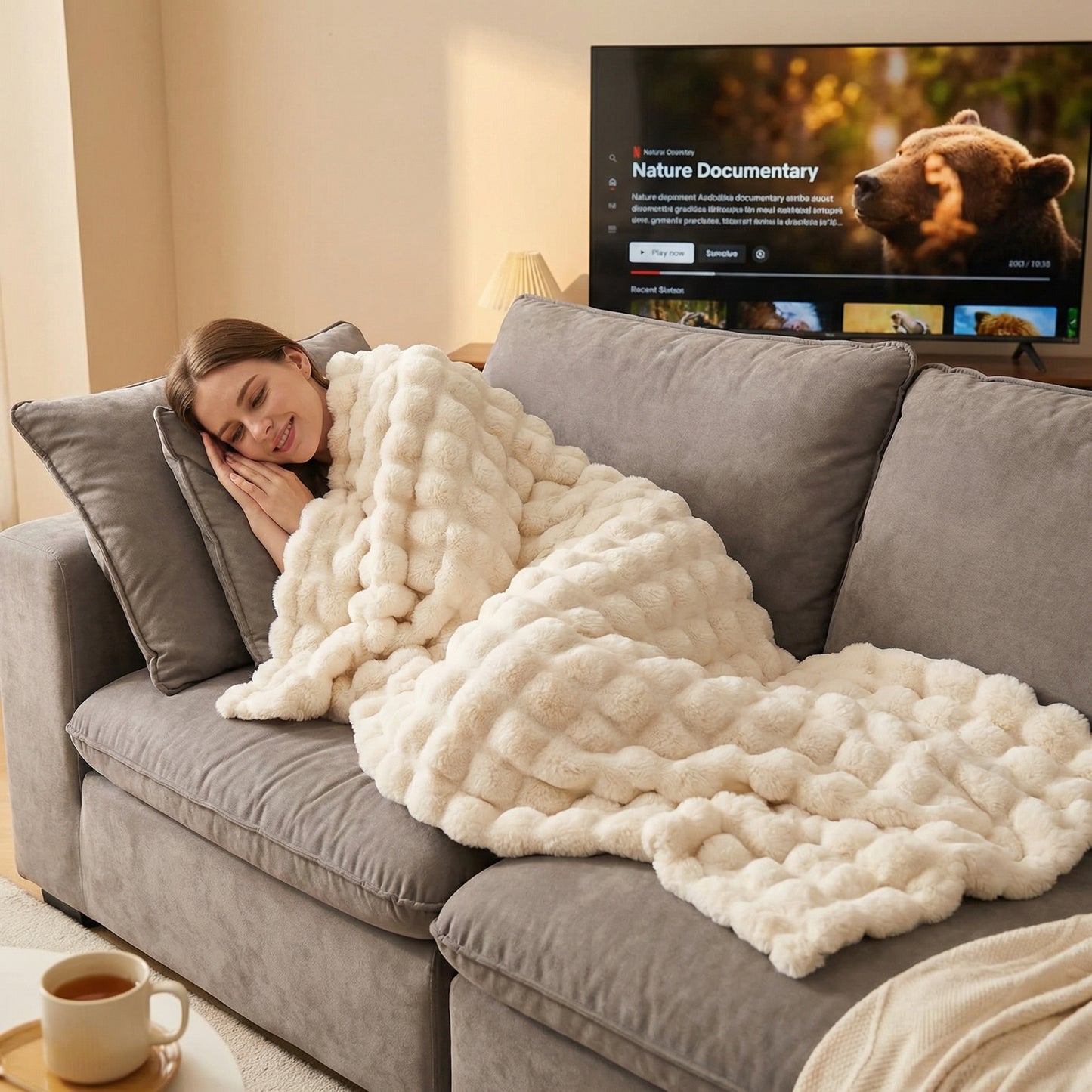 Fur Rabbit Hair Blanket
