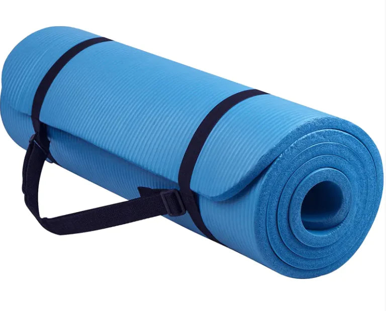 Striped Yoga Mat and Carry Strap