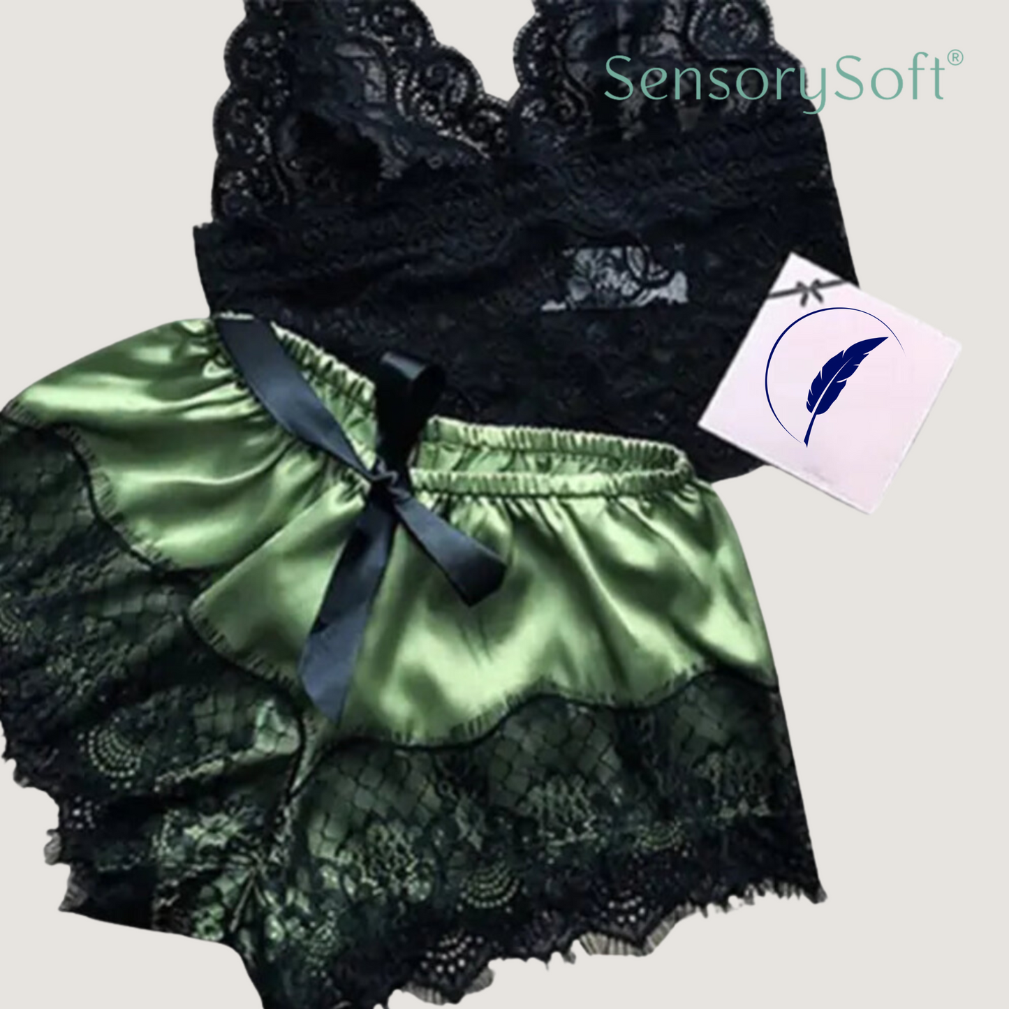 Lace Satin Sleepwear Set