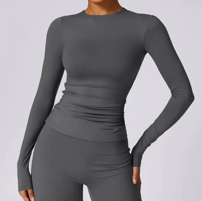 Tight Long Sleeve Yoga Leisure Workout Clothes