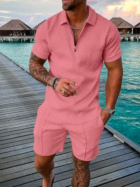 2025 Summer Men's Two-Piece Casual Sportswear Set