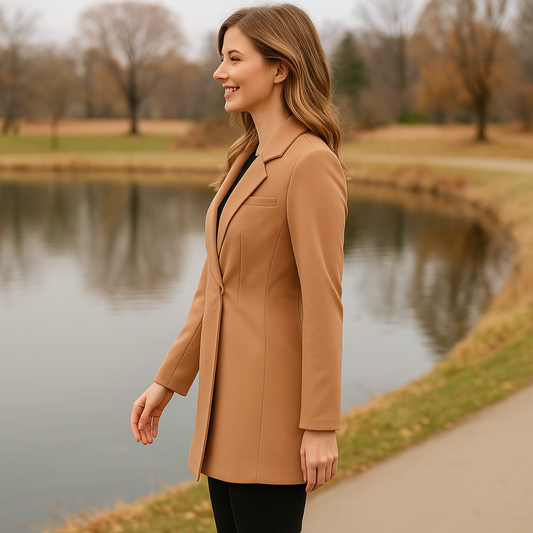 Long Sleeve Lapel Suit for Professional Attire