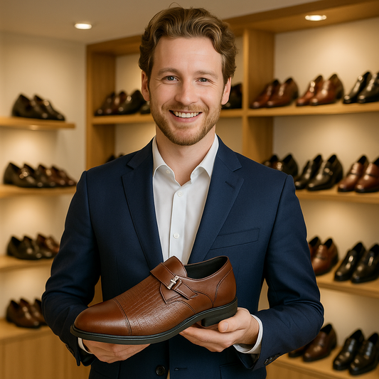 Men’s PU Leather Formal Shoes – Professional Polished In Rich Brown