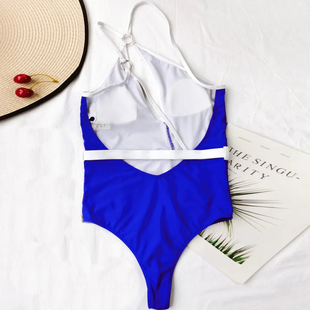 One Shoulder Hollow Out Swimwear