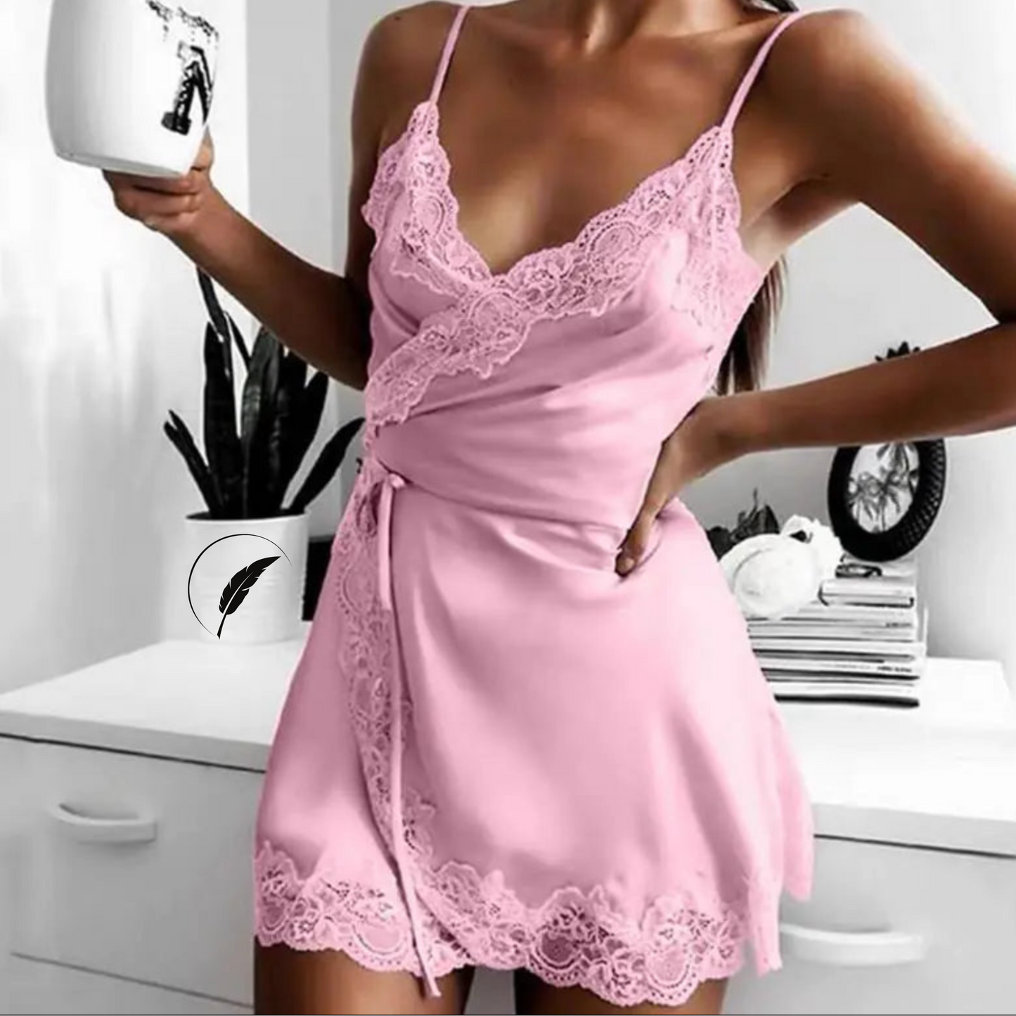 New Ladies Silky Sling Nightdress