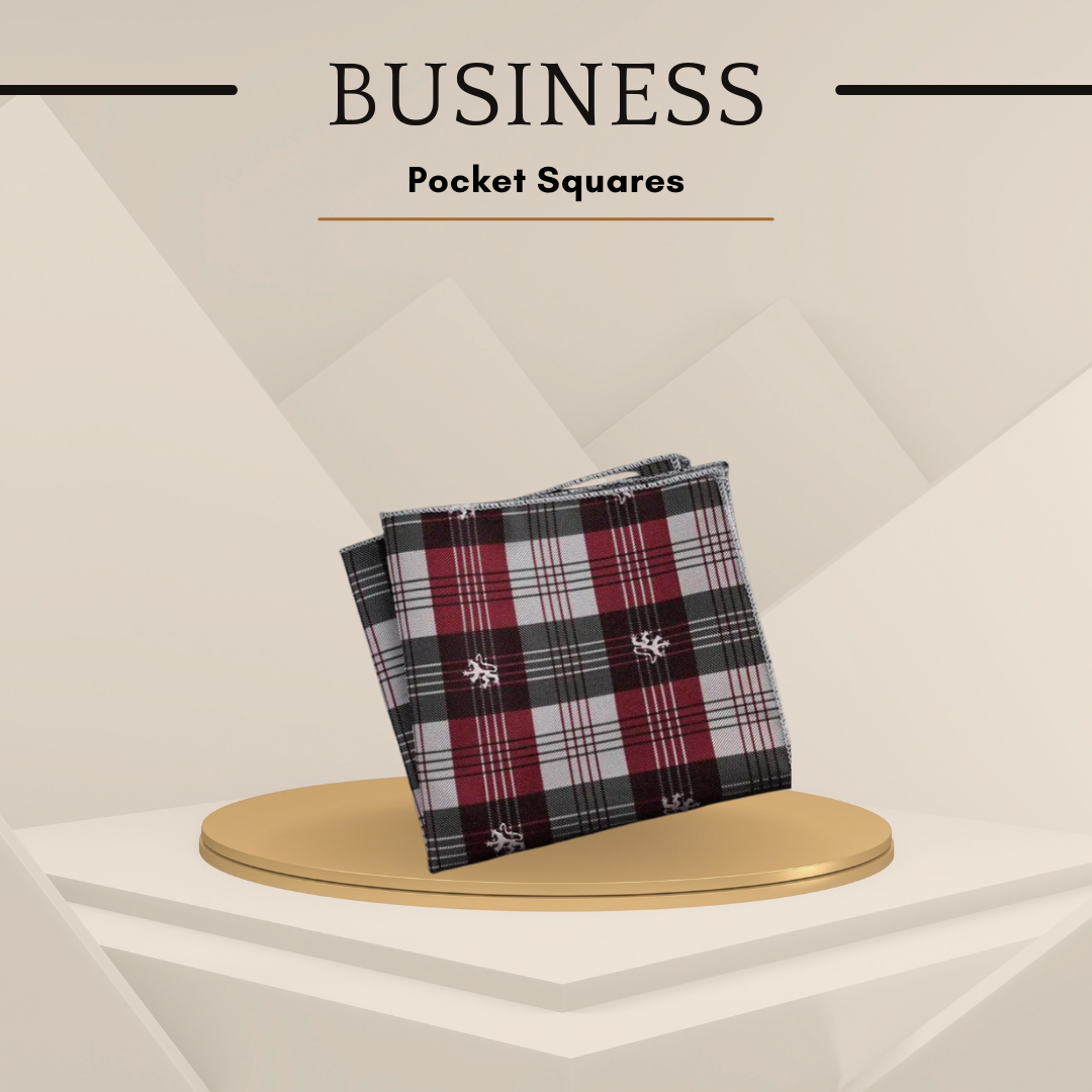 Men's Silk Pocket Squares – No6 Red Plaid