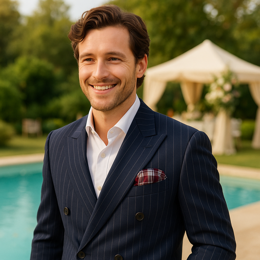 Men's Silk Pocket Squares – No6 Red Plaid
