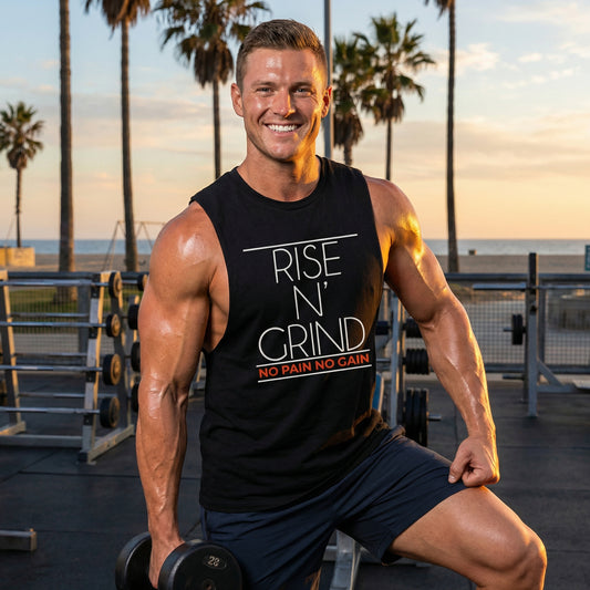 Men's Casual RISE N GRIND Fitness Sleeveless Shirt