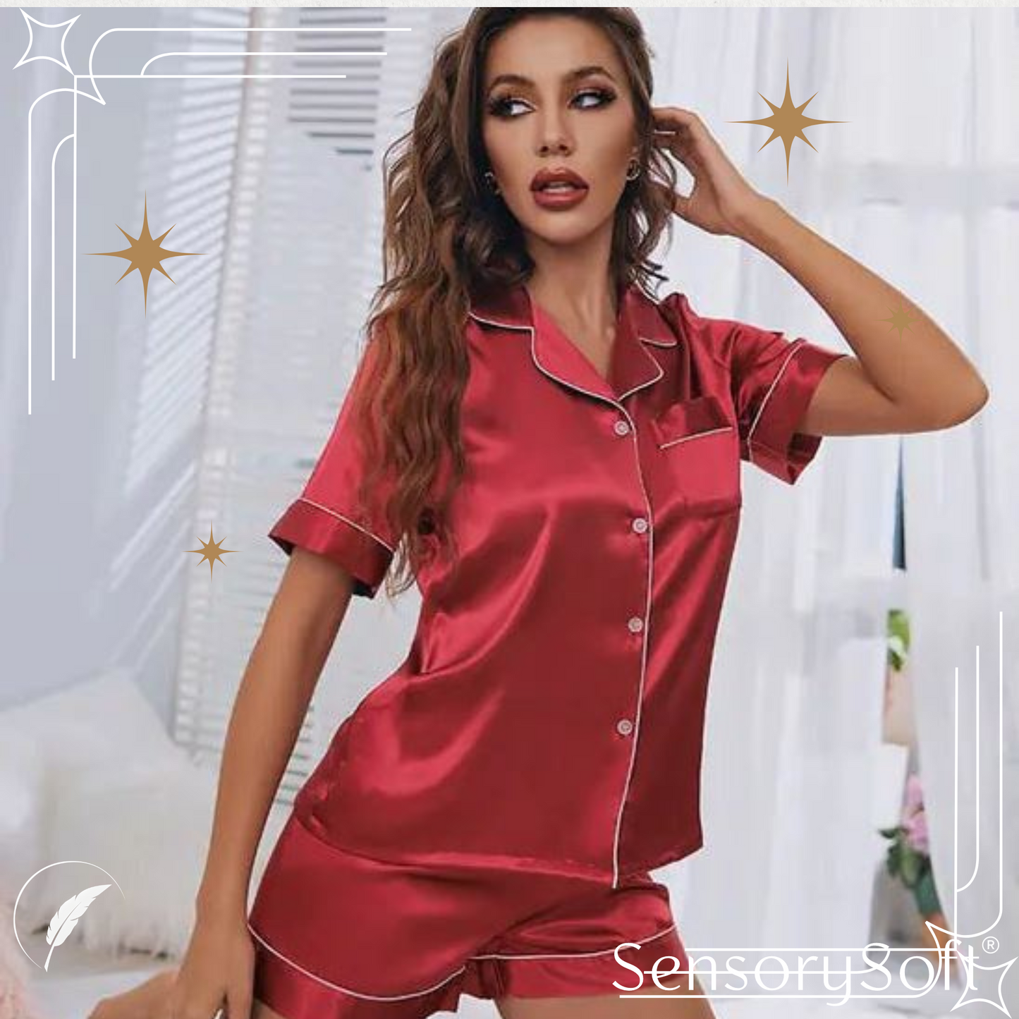 Midnight Elegance Silky Sleepwear