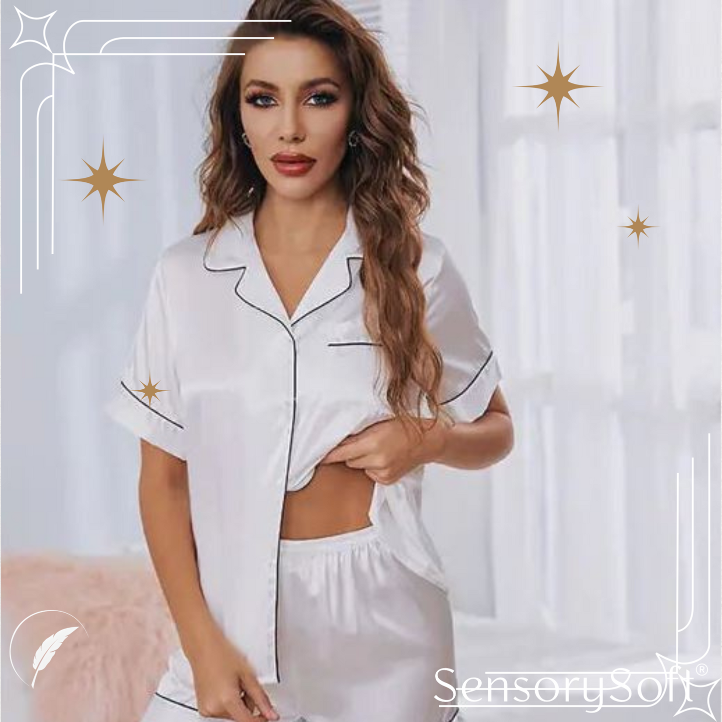 Midnight Elegance Silky Sleepwear