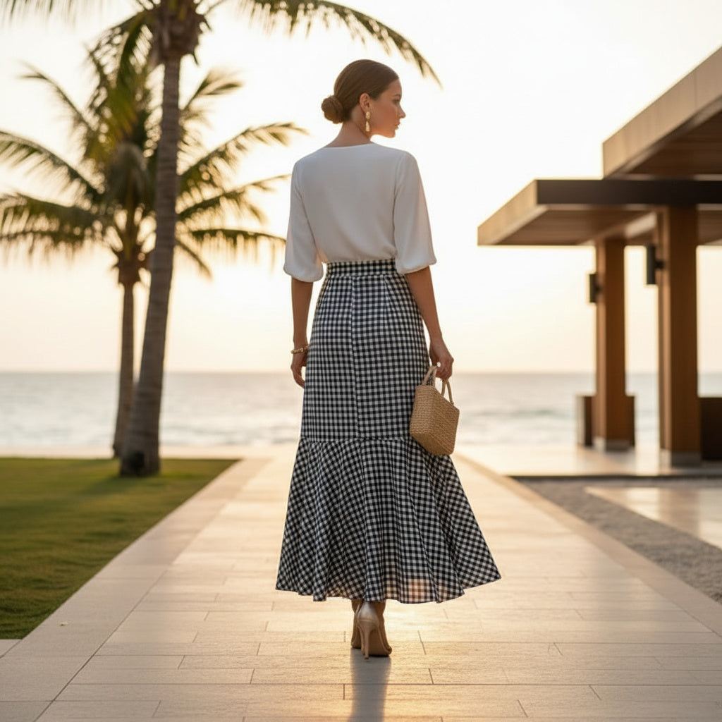 The Amalfi Ruffle Maxi Skirt