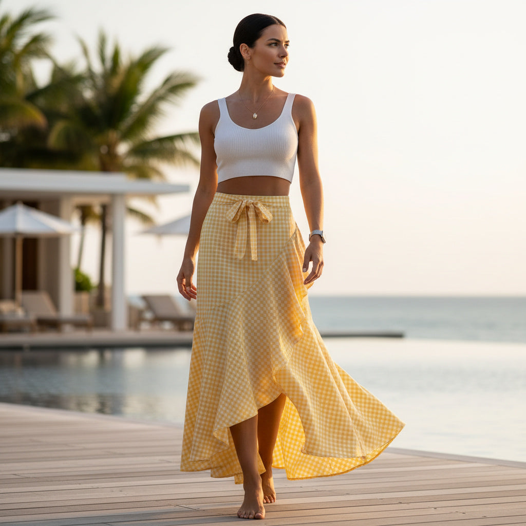The Amalfi Ruffle Maxi Skirt
