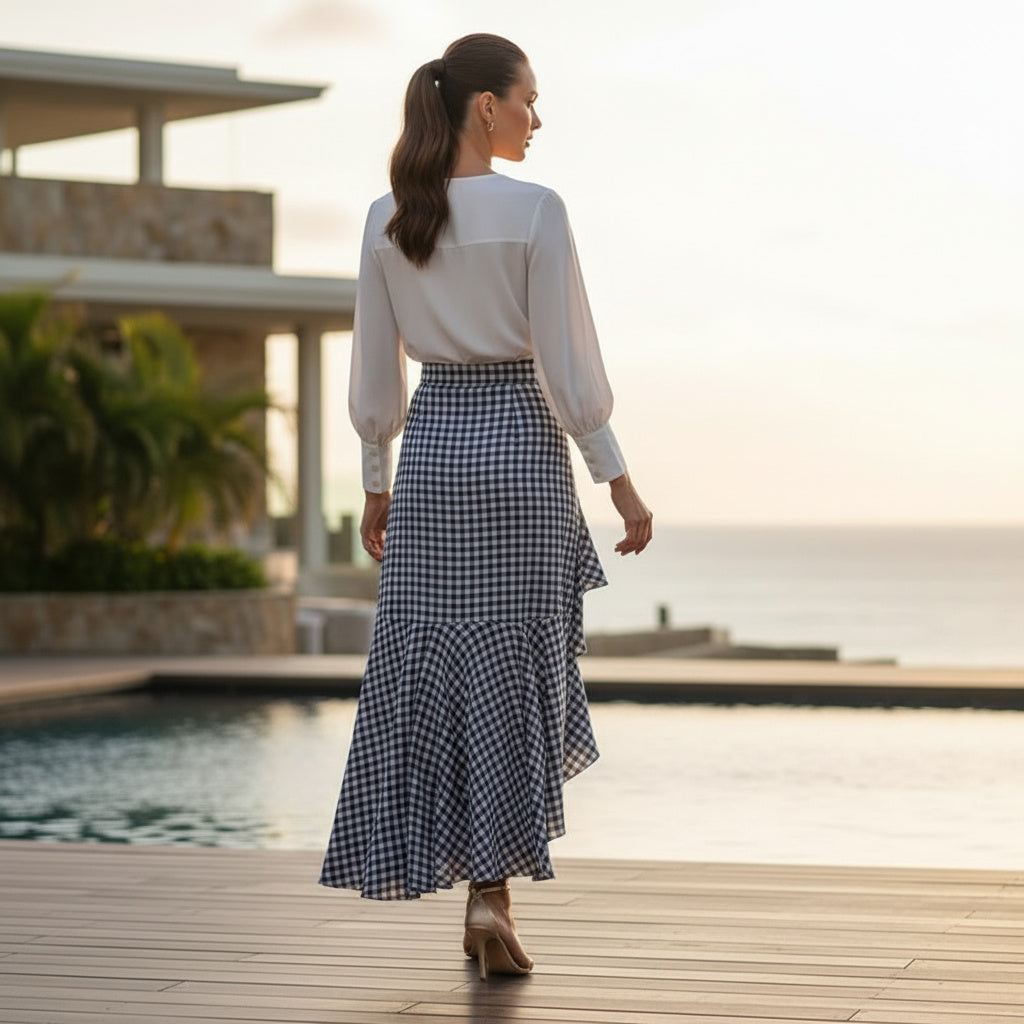 The Amalfi Ruffle Maxi Skirt