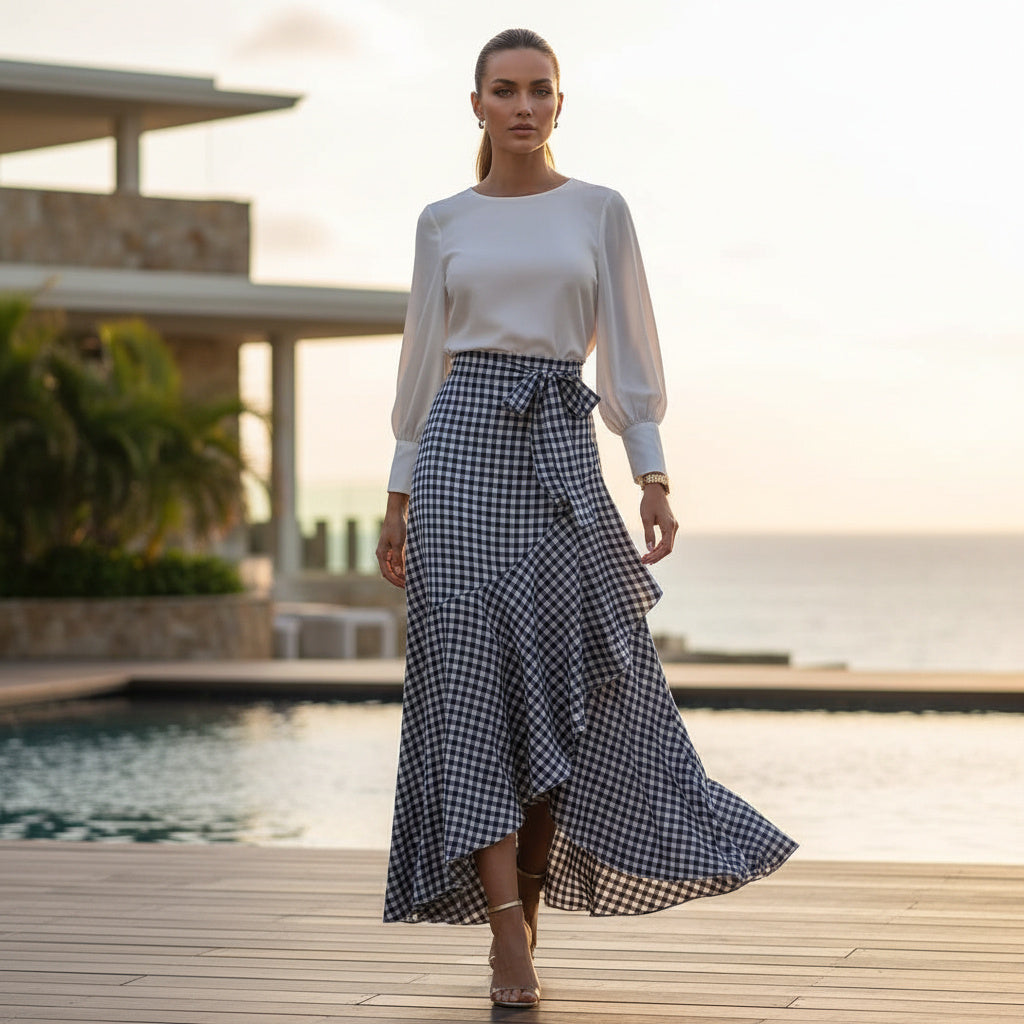 The Amalfi Ruffle Maxi Skirt