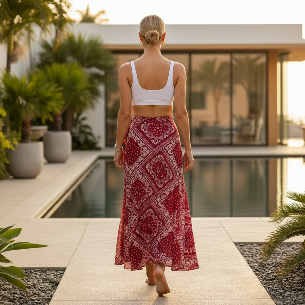 The Amalfi Ruffle Maxi Skirt