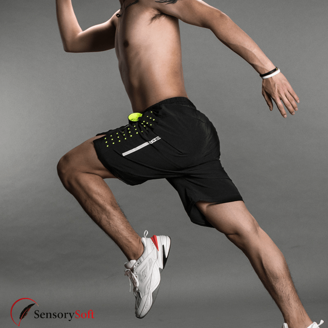 Men's Fitness Running Gym Shorts with Inner Lining