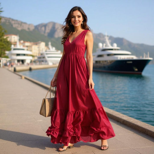 Summer Fashion Modal Loose Sleeveless Long Dress