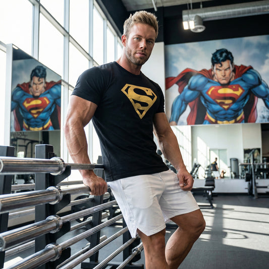 Men's Superman T-Shirt for Fitness Training Wear