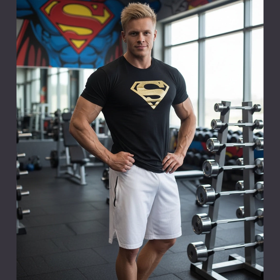 Men's Superman T-Shirt for Fitness Training Wear