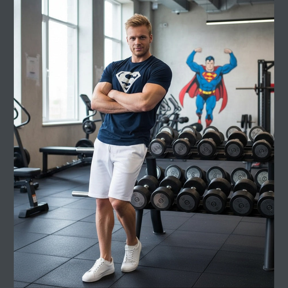 Men's Superman T-Shirt for Fitness Training Wear
