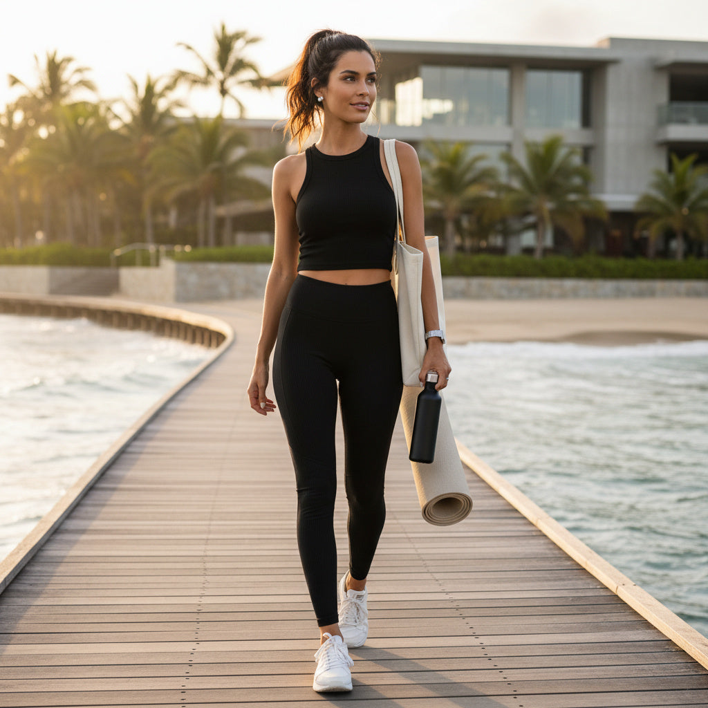 Luna Luxe Ribbed Crop Tank