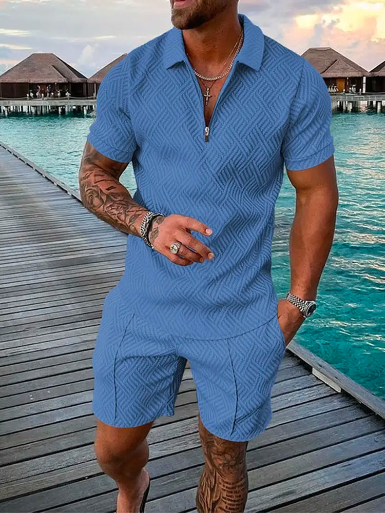 2025 Summer Men's Two-Piece Casual Sportswear Set