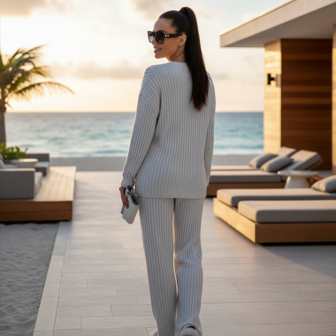 The Aspen Luxe Ribbed Knit Set