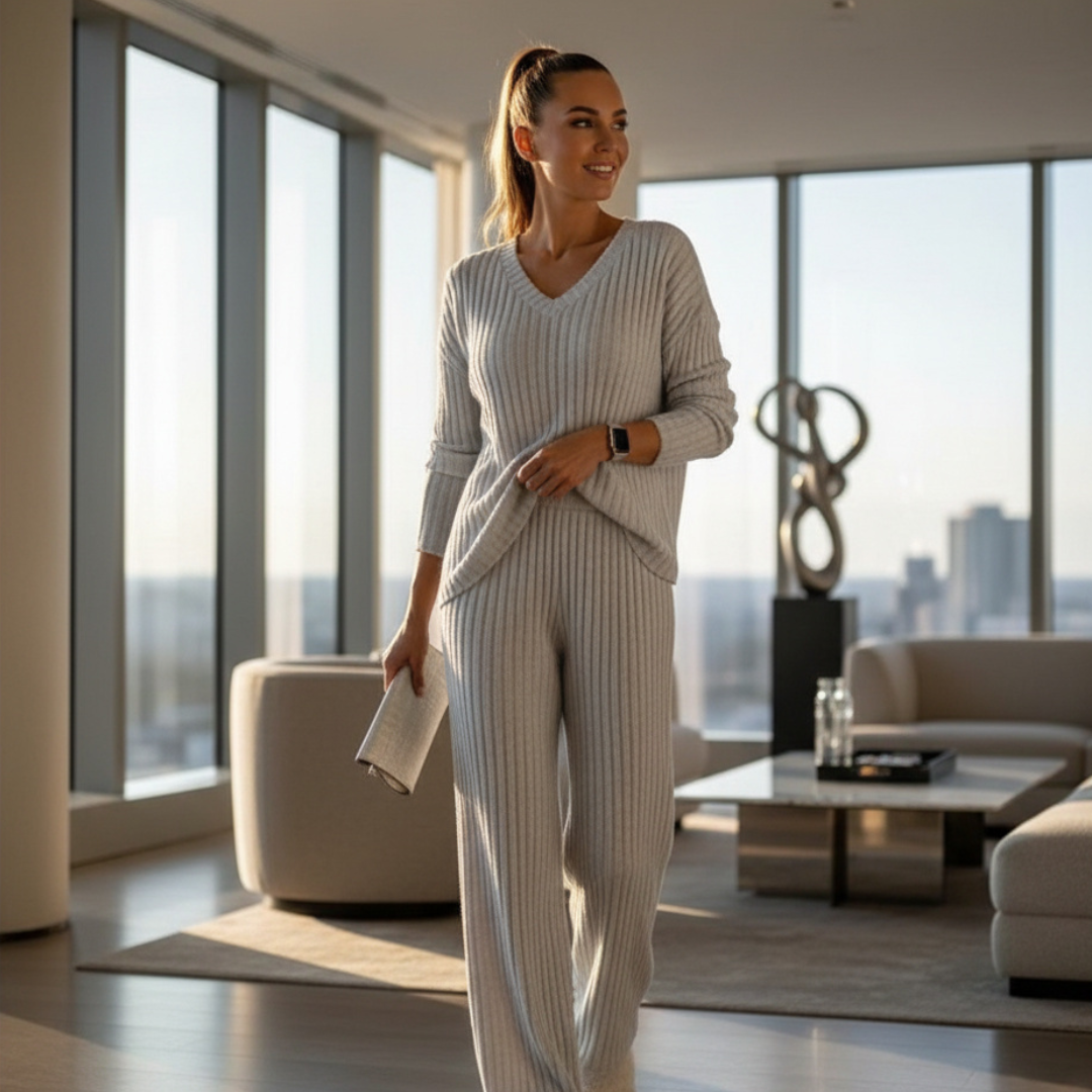 The Aspen Luxe Ribbed Knit Set