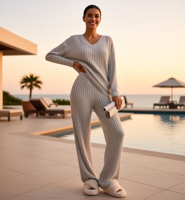 The Aspen Luxe Ribbed Knit Set