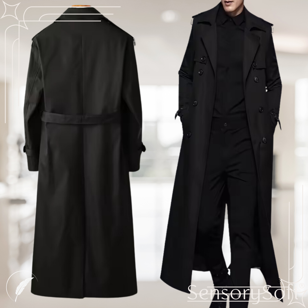 Autumn Mauroicardi Long Black Oversized Trench Coat