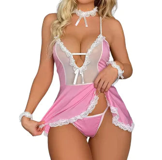 Women Luxury Bra Panty Sleepwear Lingerie