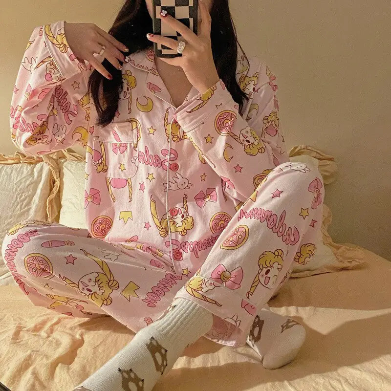 Kawaii Sailor Moon Inspired Pajamas Set