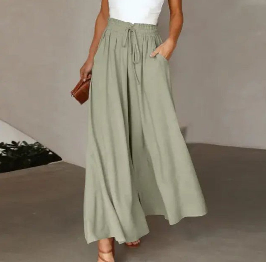 Coastal Breeze Wide-Leg Trousers