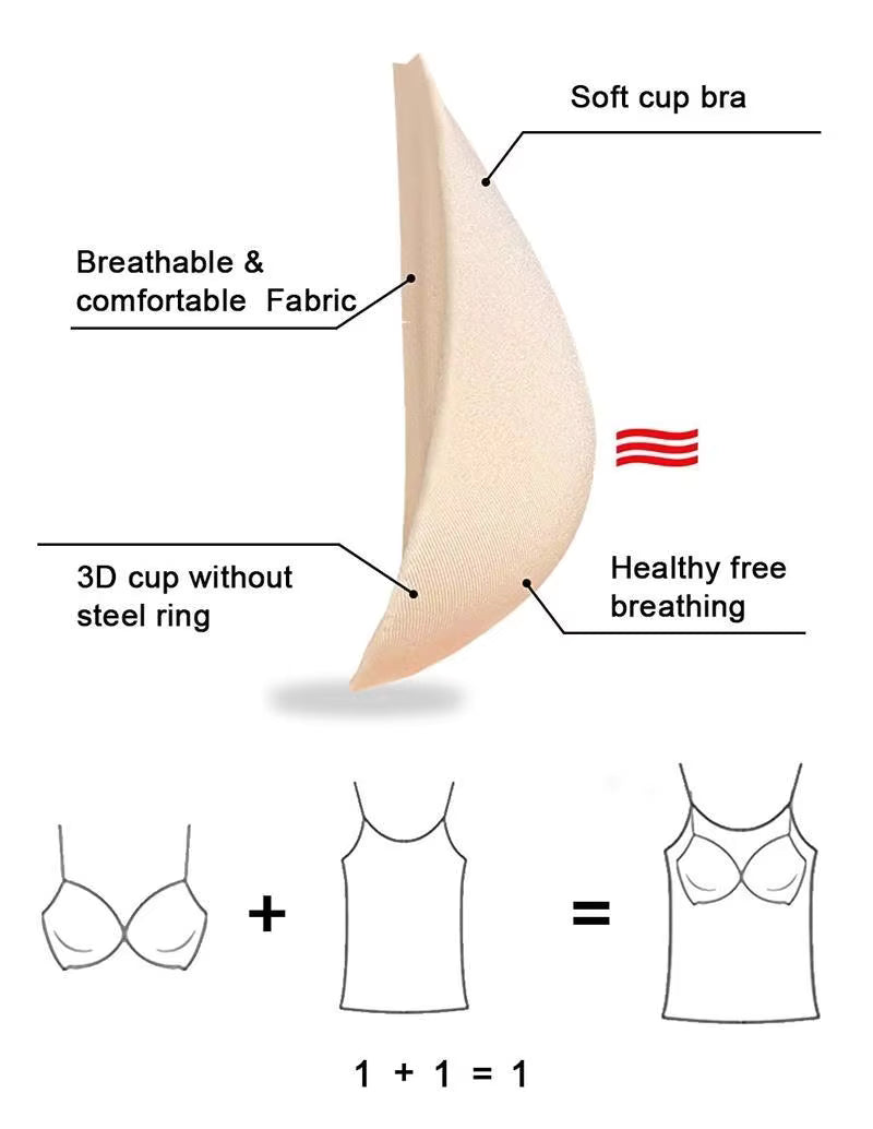 Women's Slim Fit Modal Camisole with Built-in Cups