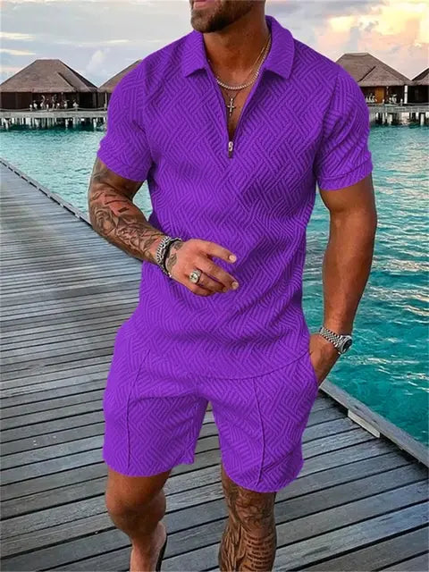 2025 Summer Men's Two-Piece Casual Sportswear Set