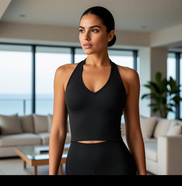 The Aspire Seamless Halter Active Top
