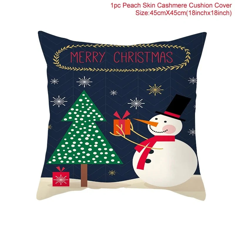 Cartoon Christmas Pillow Cover