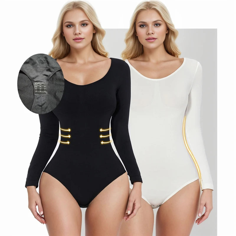 Seamless Long Sleeve - Full Support Brief Bodysuit