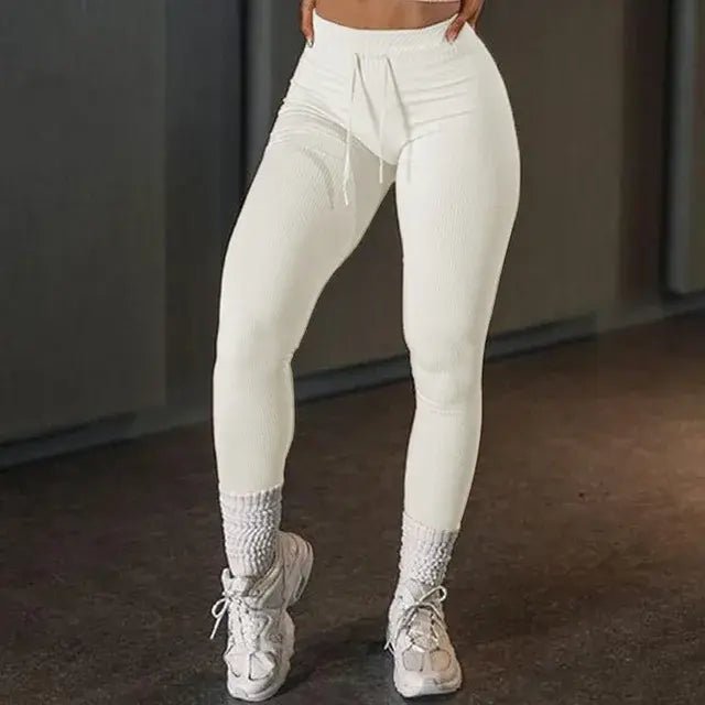 Backless Bra Strap Vest High Waist Leggings Shorts Fashion Sportswear - SensorySoft