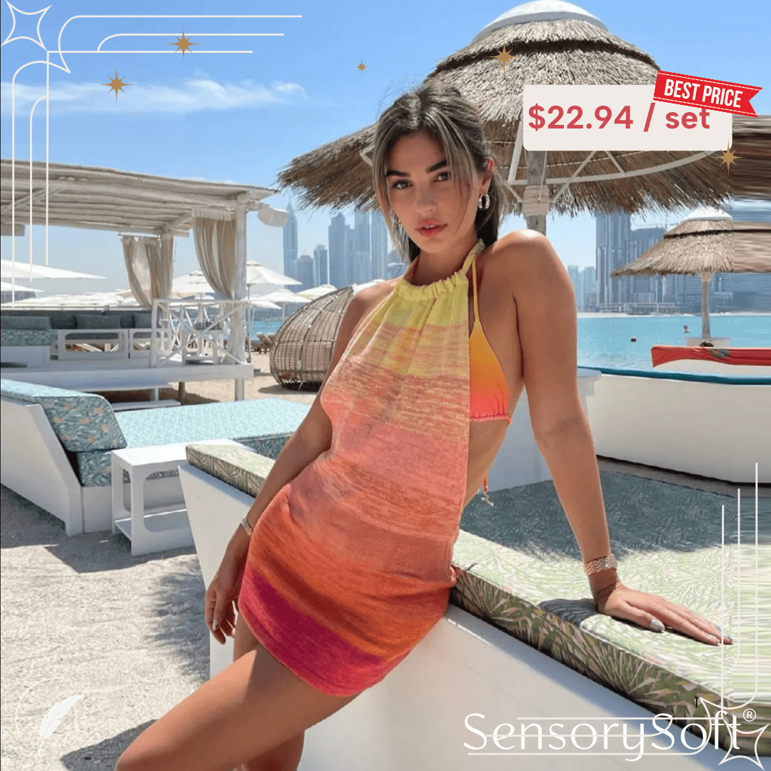 Backless Halter Summer Dress - SensorySoft