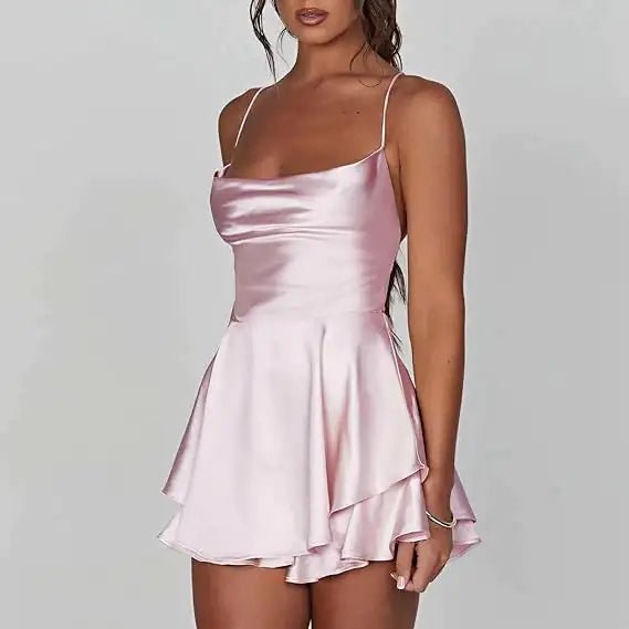 Backless Satin Dress - SensorySoftShop