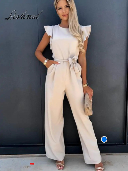 Butterfly Sleeve Wide Leg Jumpsuit