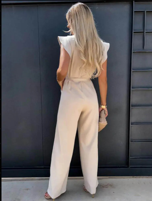 Butterfly Sleeve Wide Leg Jumpsuit