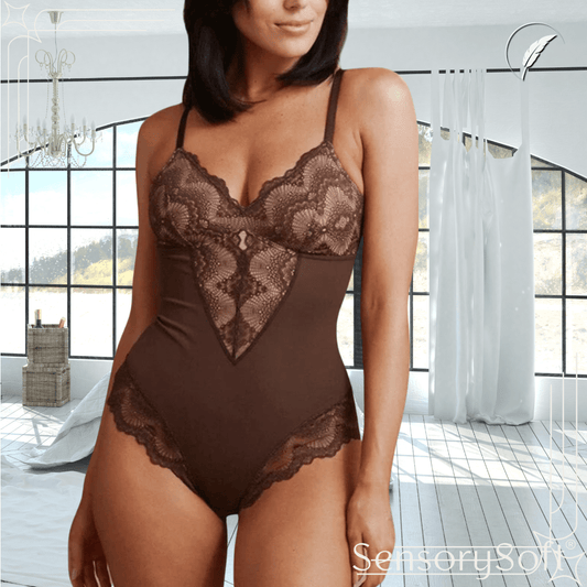 Body Suit Sexy Brown Jumpsuit - SensorySoft