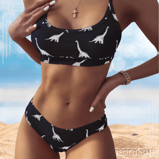 Brazilian Bikini Swimsuit - In Black - SensorySoft